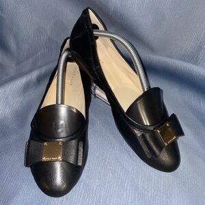 COLE HAAN Black TALI BOW Ballet Flat Style #D43262, Women Size 6.5 b